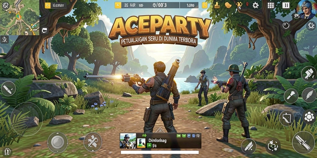 Tampilan menarik dari gameplay Open World ACEPARTY yang penuh petualangan.