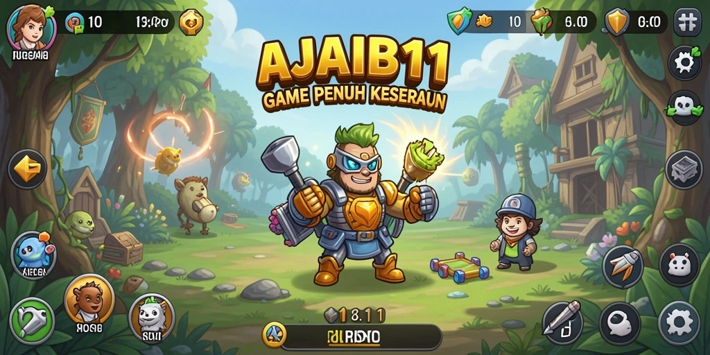 Screenshot gameplay AJAIB11 menunjukkan momen seru dalam permainan Idle.
