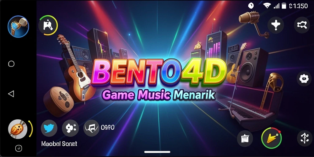 Screenshot BENTO4D menampilkan gameplay yang penuh energi dan interaksi musik.