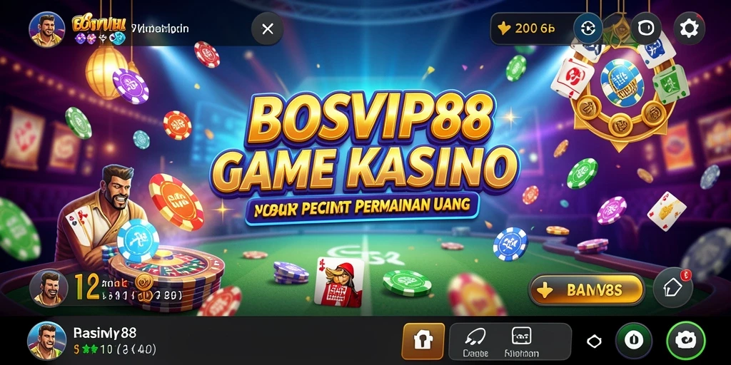 Tangkapan layar utama BOSVIP88 menampilkan permainan kasino yang penuh aksi.