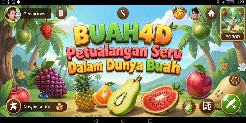 Tampilan gameplay BUAH4D yang penuh warna dan interaktif.