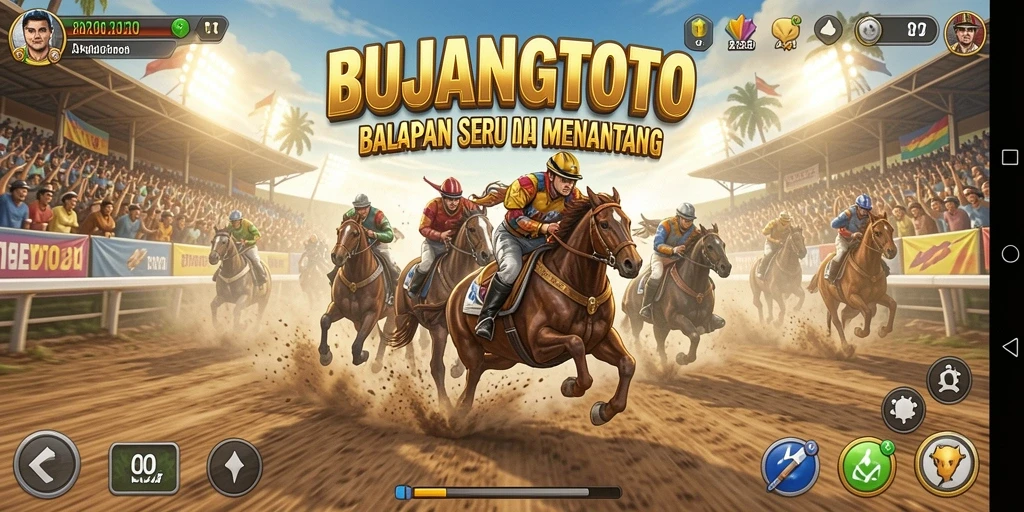 Tampilan seru balapan di BUJANGTOTO dengan berbagai kendaraan.