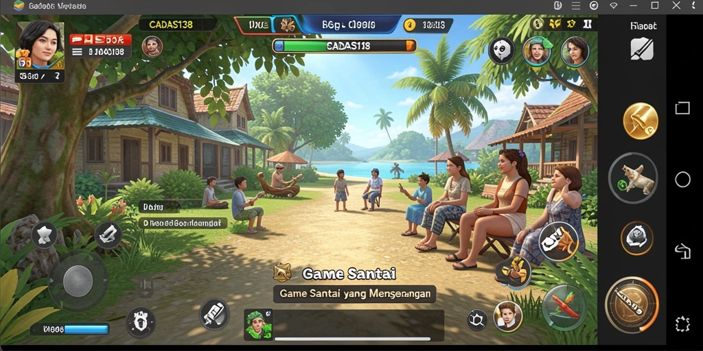 Tampilan gameplay CADAS138 yang penuh warna dan lucu