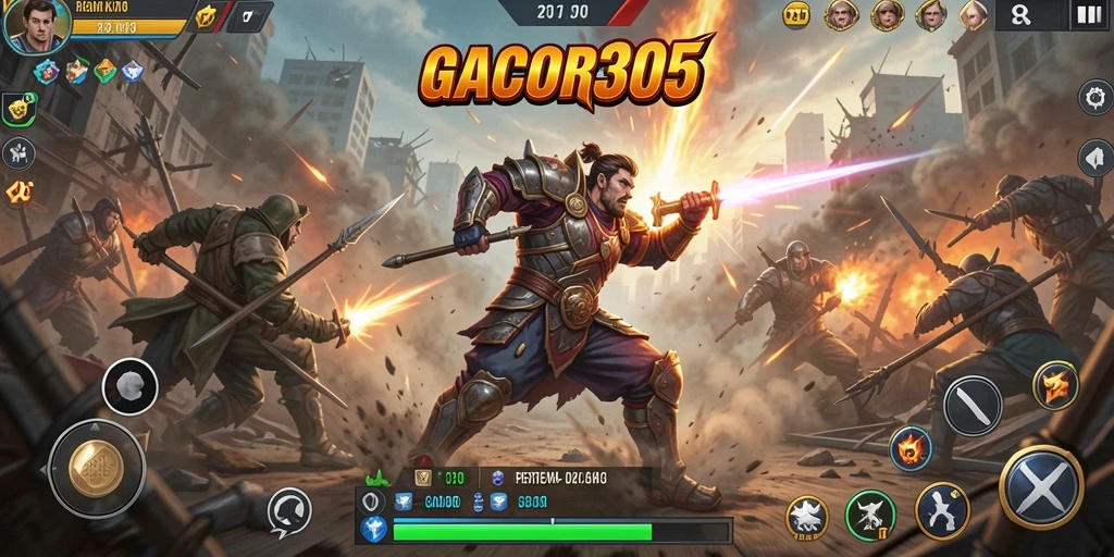 Screenshot GACOR305 menampilkan aksi mendebarkan dalam pertempuran.
