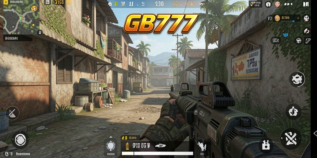 Screenshot utama GB777 yang menunjukkan aksi mendebarkan dalam gameplay TPS.