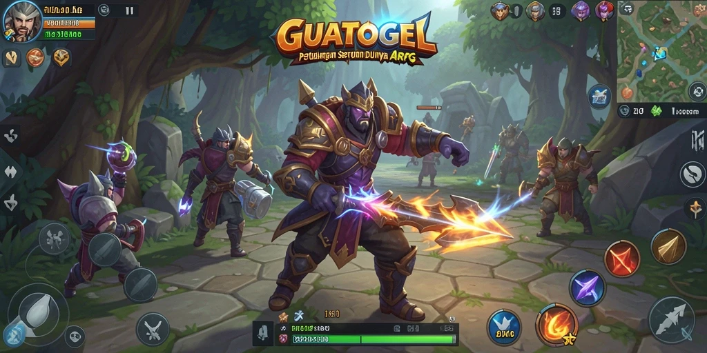 Screenshot gameplay GUATOGEL menampilkan aksi bertarung seru dalam dunia ARPG.