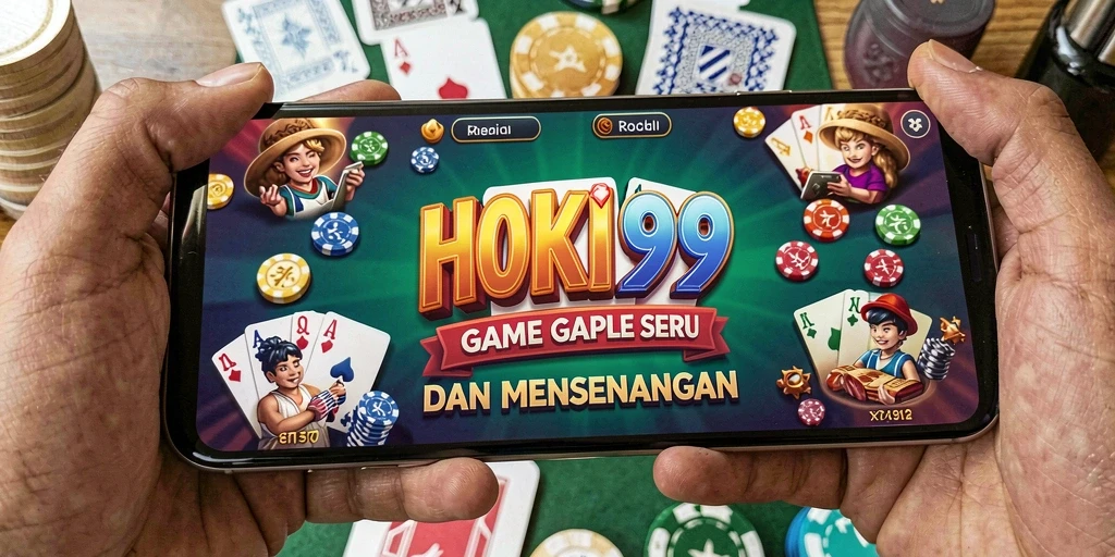 Tampilan gameplay HOKI99 yang menegangkan saat bermain Gaple.