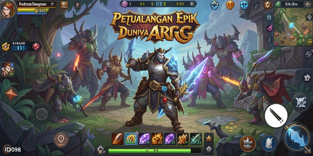 Tampilan gameplay menakjubkan di ID098 dengan aksi ARPG yang mendebarkan.
