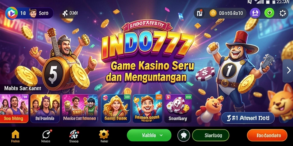 Screenshot INDO777 menampilkan gameplay Kasino yang menarik dan interaktif.