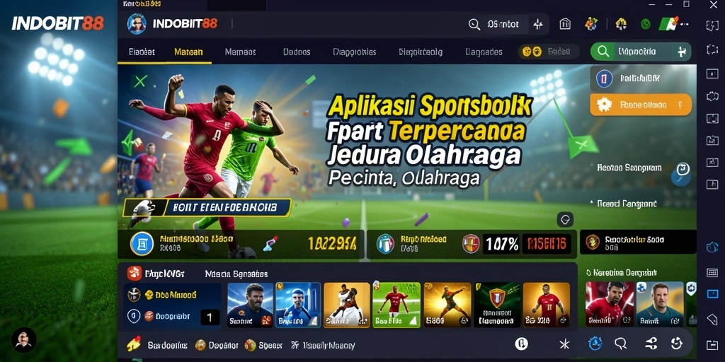 Screenshot menunjukkan antarmuka INDOBIT88 saat melakukan taruhan olahraga.