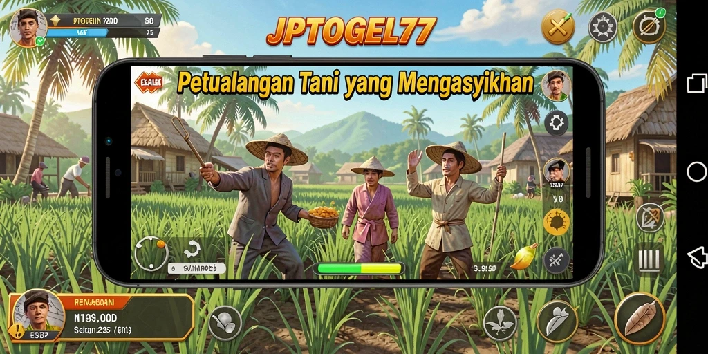 Tampilan gameplay bertani yang seru dan interaktif di JPTOGEL77.