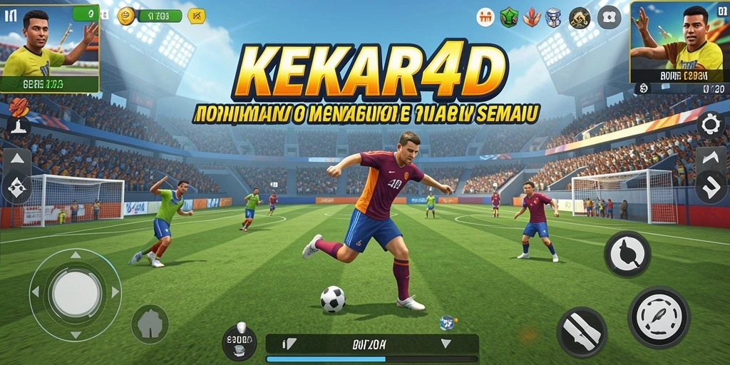 Screenshot dari gameplay KEKAR4D yang menunjukkan aksi olahraga yang mendebarkan.