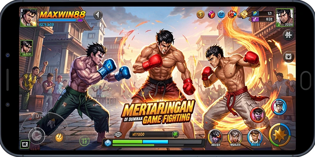 Tampilan gameplay <strong>MAXWIN88</strong> dengan aksi pertarungan yang mendebarkan.