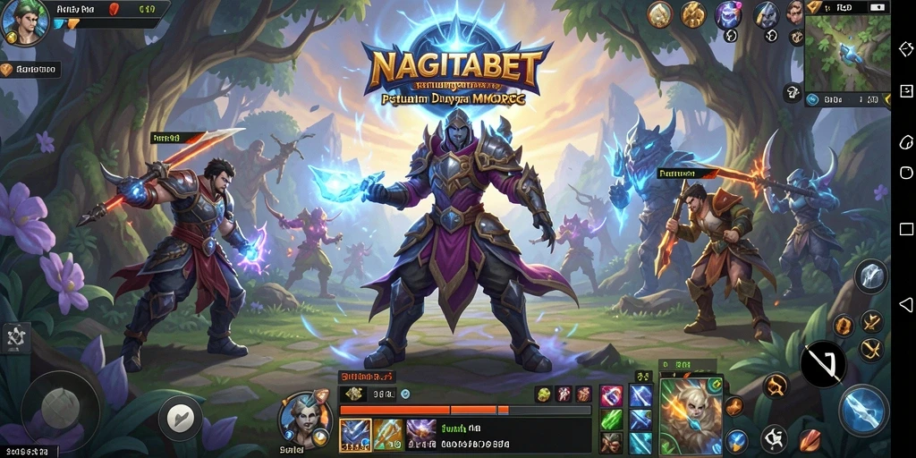 Screenshot NAGITABET menampilkan pertarungan epik dalam dunia MMORPG.