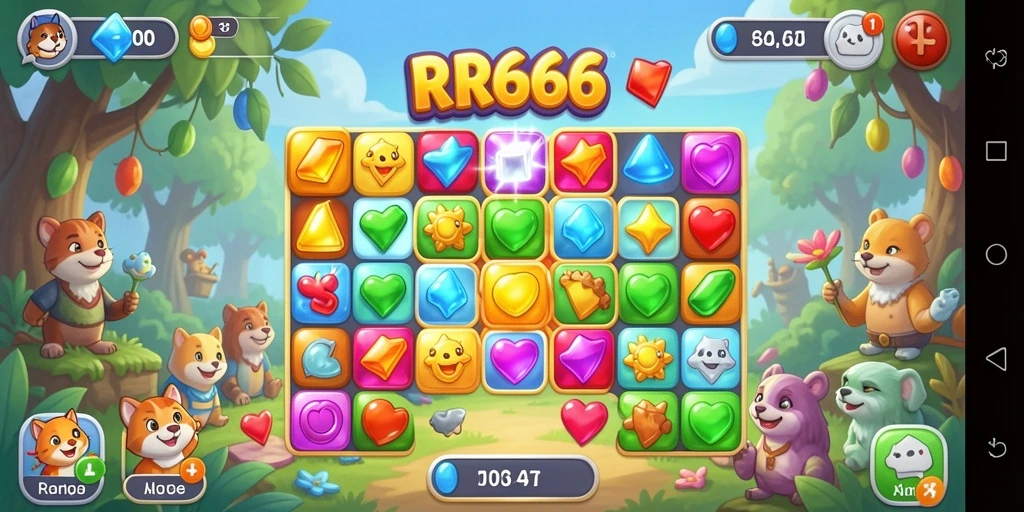 Tangkapan layar gameplay RR666 yang penuh warna dan seru.