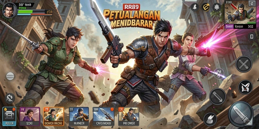 Tampilan gameplay seru dari RR89 yang penuh aksi.