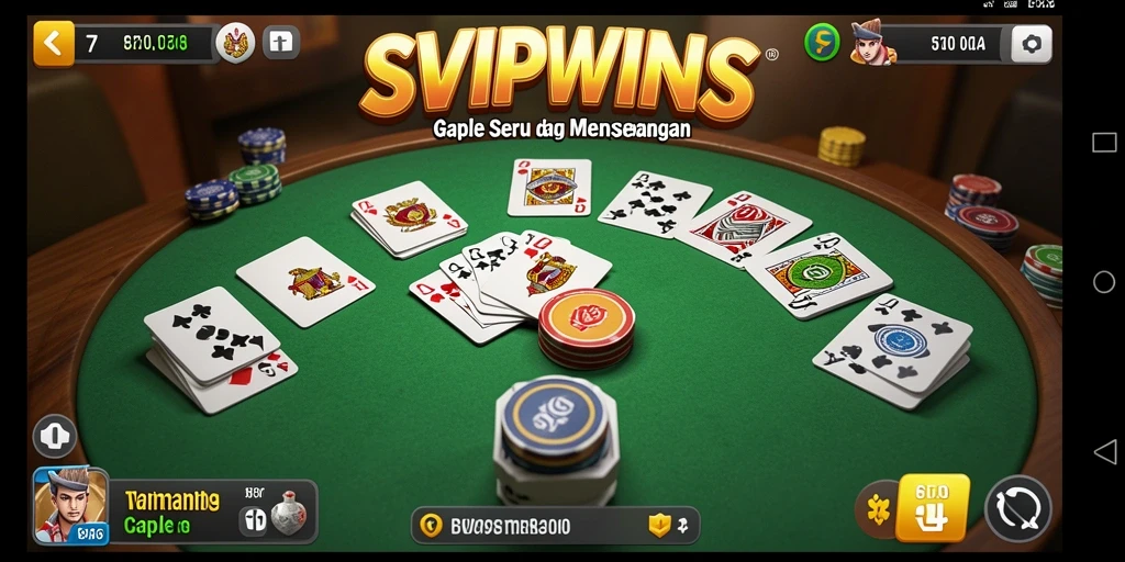 Screenshot gameplay SVIPWINS yang menampilkan keseruan bermain Gaple.