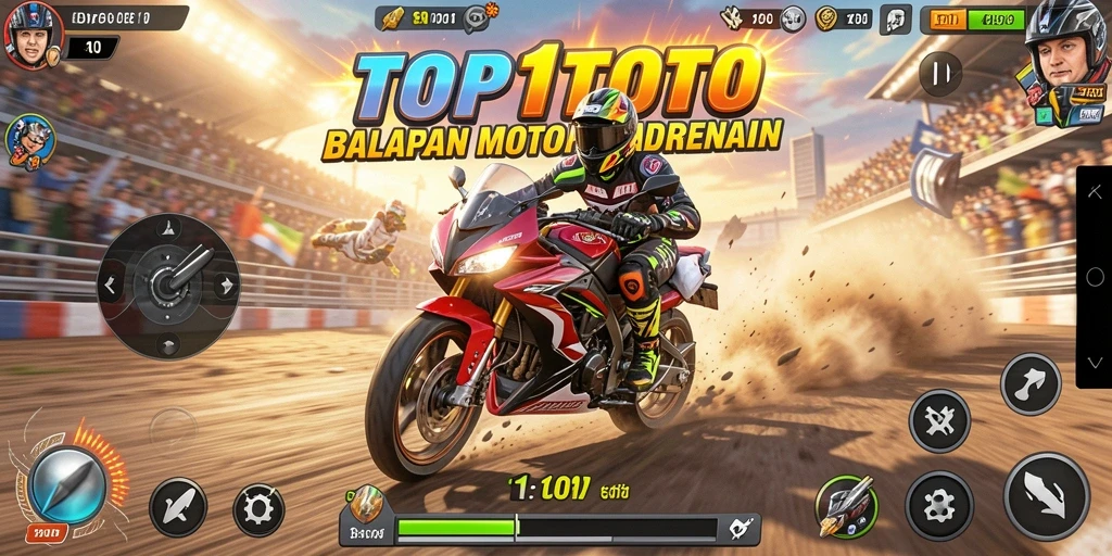 Screenshot gameplay TOP1TOTO menampilkan adu kecepatan yang mendebarkan.