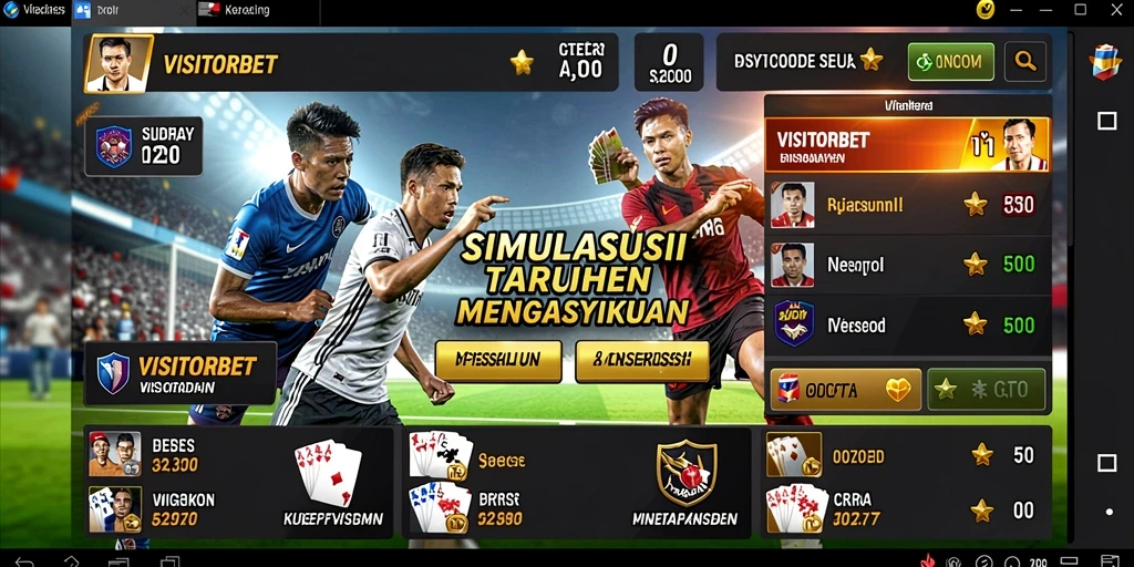 Tampilan menarik dari gameplay VISITORBET dengan berbagai pilihan taruhan.