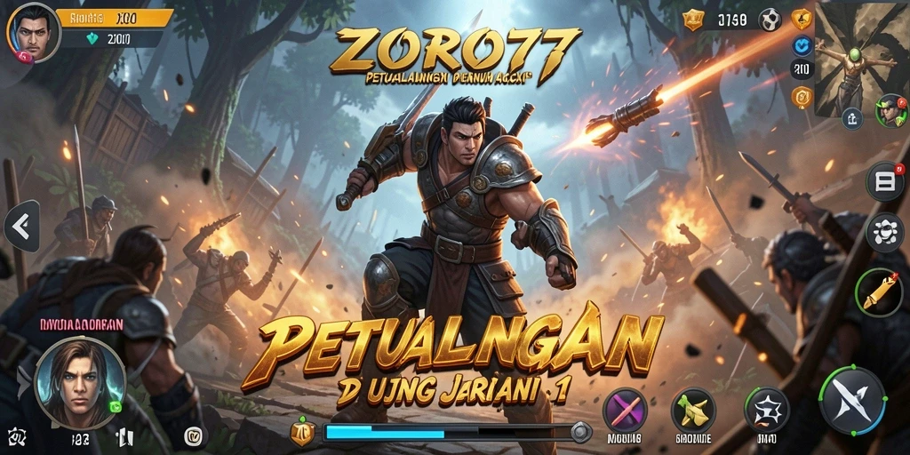 Gameplay mendebarkan ZORO77 yang penuh aksi dan adrenalin.